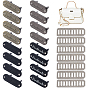 16 Sets 4 Colors Alloy Crystal Rhinestone Handmade Label Tags, with Shim, for Bag Making, Oval