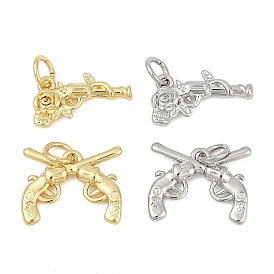 Латунные подвески, оружейные прелести, с целью перехода в кольце, без кадмия и без свинца, стойки покрытие, долговечный, с целью перехода в кольце