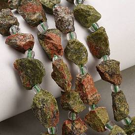 Natural Unakite Bead Strands