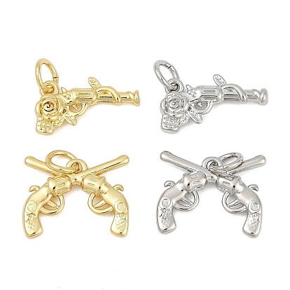 Латунные подвески, оружейные прелести, с целью перехода в кольце, без кадмия и без свинца, стойки покрытие, долговечный, с целью перехода в кольце