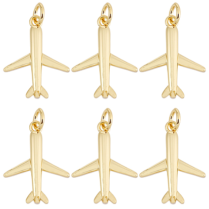 10 латунные подвески шт., самолет прелести, с целью перехода в кольце, долговечный, без свинца и без кадмия