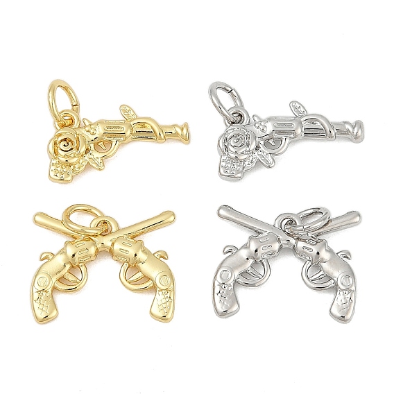 Латунные подвески, оружейные прелести, с целью перехода в кольце, без кадмия и без свинца, стойки покрытие, долговечный, с целью перехода в кольце