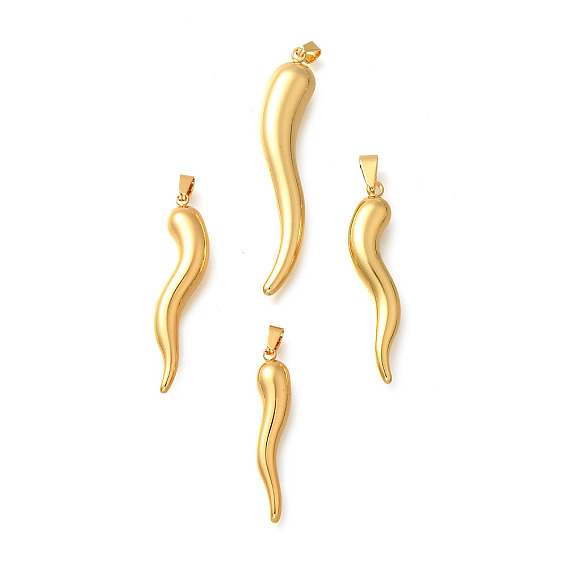 304 подвески из нержавеющей стали, рог изобилия / итальянский рог корничелло амулеты