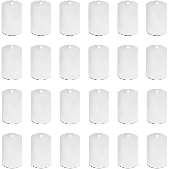 201 Подвеска из нержавеющей стали для штамповки прямоугольных заготовок, 43x24x1 мм, отверстие : 3 мм