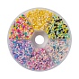 69.6G 6 Style Glass Round Seed Beads, Round Hole, Mixed Style