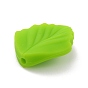 Food Grade Eco-Friendly Silicone Focal Beads, Chewing Beads For Teethers, DIY Nursing Necklaces Making, Leaf