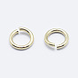 Brass Open Jump Rings, Long-Lasting Plated, Nickel Free, Real 18K Gold Plated, Ring