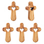 5шт. деревянный крест с украшениями в виде сердечек, ручной деревянный крест, церковные пасхальные принадлежности