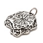 304 Stainless Steel Pendants, Viking Symbol Helm of Awe Charms, with Jump Ring