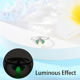 Кольца для женщин из латуни со светлячками, стразами и светящимися камнями