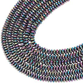 Grade AAA Non-magnetic Synthetic Hematite Rondelle Beads Strands