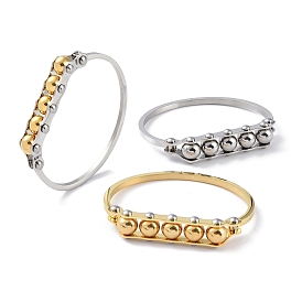 Perles rondes 304 bracelets en acier inoxydable