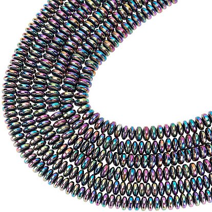 Grade AAA Non-magnetic Synthetic Hematite Rondelle Beads Strands