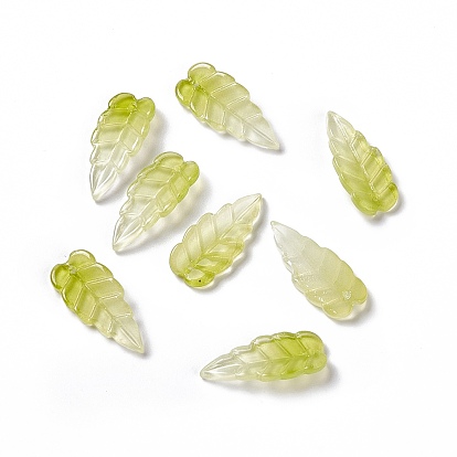 Electroplate Glass Pendant, Leaf