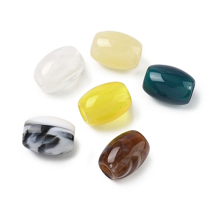 Акриловые бусины двухцветные, имитация драгоценных камней, яйцо