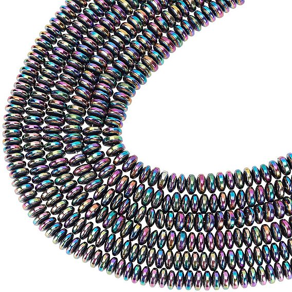 Grade AAA Non-magnetic Synthetic Hematite Rondelle Beads Strands