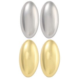 Brass Oval Stud Earrings