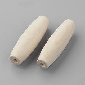 Незаконченные деревянные бусы, натуральные деревянные бусы, овальные, без свинца