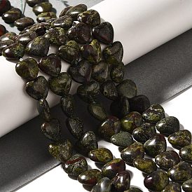 Бисер натуральный дракон крови пряди, сердце