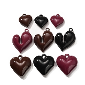 Акриловые подвески, сердцевидная, с петлей