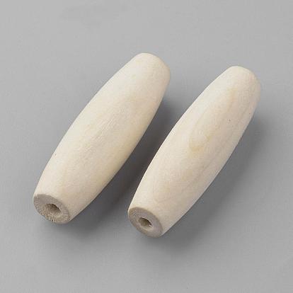 Незаконченные деревянные бусы, натуральные деревянные бусы, овальные, без свинца