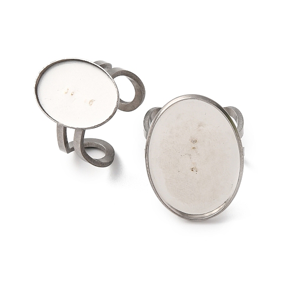 304 выводы открытой манжеты из нержавеющей стали, настройки кольца чашки безеля, овальные