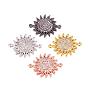 Brass Micro Pave Cubic Zirconia Links, Sunflower