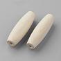 Cuentas de madera sin terminar, cuentas de madera natural, oval, sin plomo