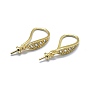 Латунь микро проложить кубического циркония серьги крючки, за половину пробурено бисера