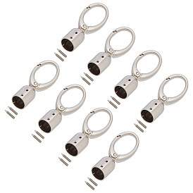 8шт. наконечники шнура из цинкового сплава, с карабинами и винтами