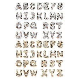 Латунные микро проложить кубического циркония подвески, долговечный, стойки покрытие, письмо амулеты