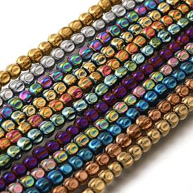 Electroplated Synthetic Non-magnetic Hematite Beads Strands, Pumpkin