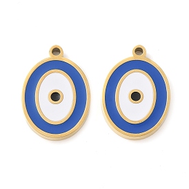 304 нержавеющей стальной эмали подвески, овальные амулеты
