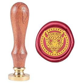 CRASPIRE Brass Wax Seal Stamp, with Natural Rosewood Handle, for DIY Scrapbooking