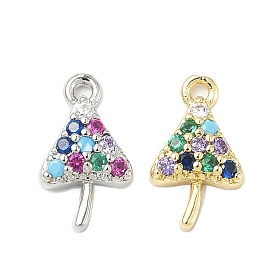 Латунные микро проложить кубического циркония прелести, гриб, стойки покрытие, долговечный, без кадмия и без свинца