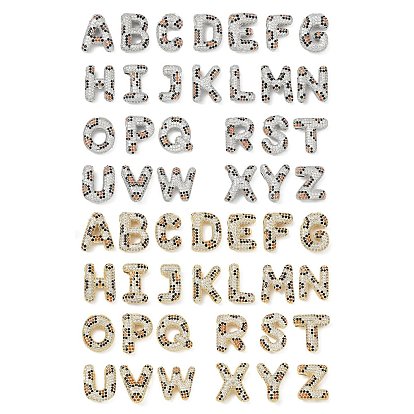 Латунные микро проложить кубического циркония подвески, долговечный, стойки покрытие, письмо амулеты