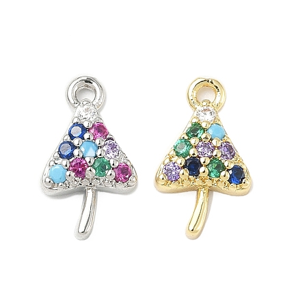 Латунные микро проложить кубического циркония прелести, гриб, стойки покрытие, долговечный, без кадмия и без свинца