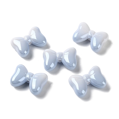 Gradient Color Opaque Acrylic Beads, Bowknot