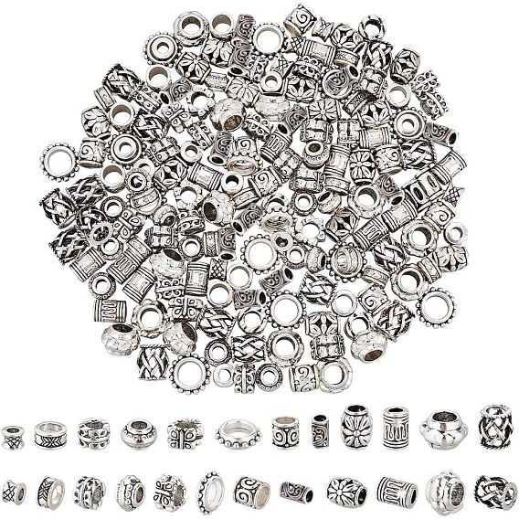 180шт 12 бусины из сплава в тибетском стиле, колонна, бабочка и рондель