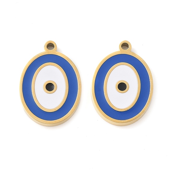 304 нержавеющей стальной эмали подвески, овальные амулеты