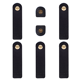 Leather Bag Buckle, Wallet Hasp Clasps, with Snap Buttons, for DIY Bag Accessories