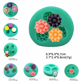 Food Grade Flower Silicone Molds, Fondant Molds, For DIY Cake Decoration, Chocolate, Candy