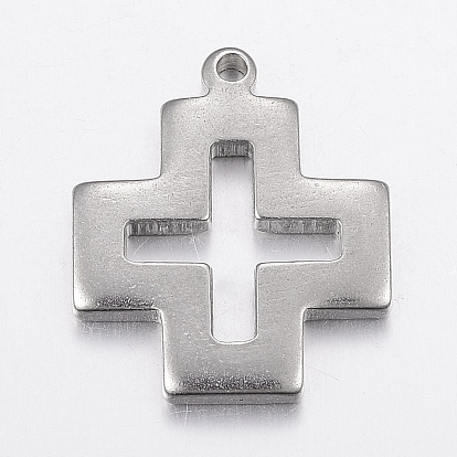 304 Stainless Steel Pendants, Cross