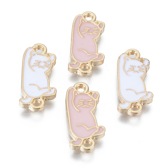 Legierung Schmelz Links, cadmiumfrei und bleifrei, Katze, Licht Gold