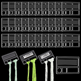50шт. акриловые доски для намотки нитей, прямоугольная катушка мулине, карточка-органайзер ниток для вышивки крестиком