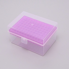 Boîte de rangement en plastique, pour tube à essai, rectangle