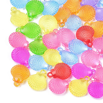 Прозрачные акриловые подвески, форма раковины гребешка