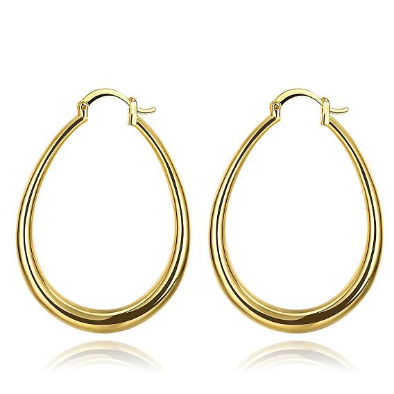 Heiße Trends Teardrop Messing Creolen
