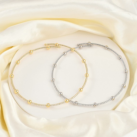 Колье-чокер с латунными шариками для женщин