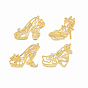 Zinc Alloy Open Back Bezel Pendants, for DIY UV Resin, Epoxy Resin, Pressed Flower Jewelry, Princess Shoes